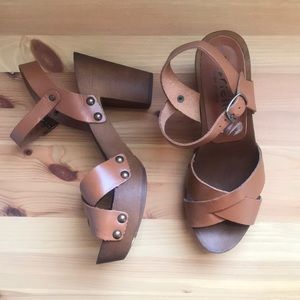 Mariella Heels Leather Stripes